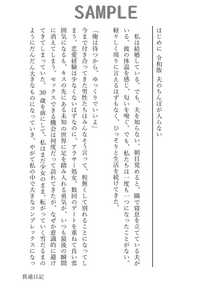 貫通日記(ペーパー/ノベルティ付)