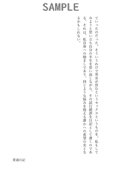 貫通日記(ペーパー/ノベルティ付)