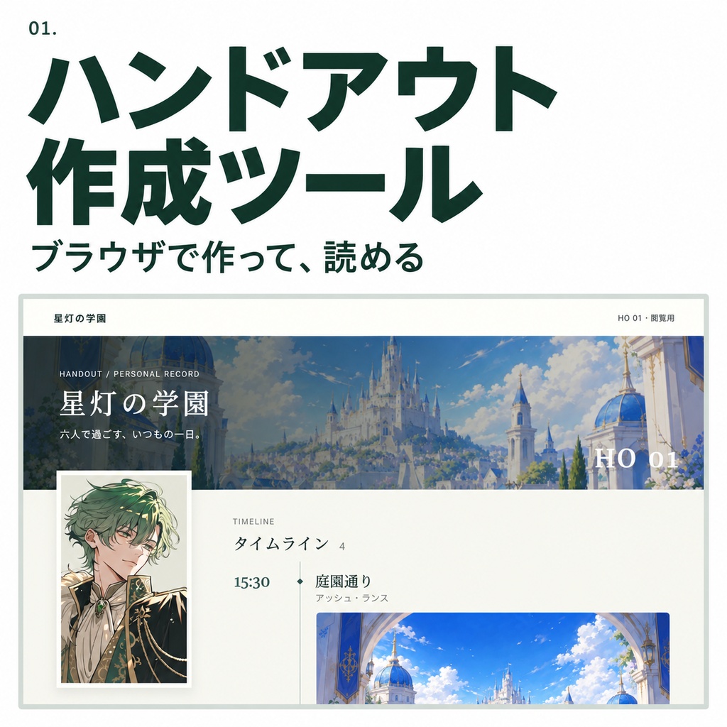【ハンドアウト作成ツール】マダミス用|ブラウザで作って読める