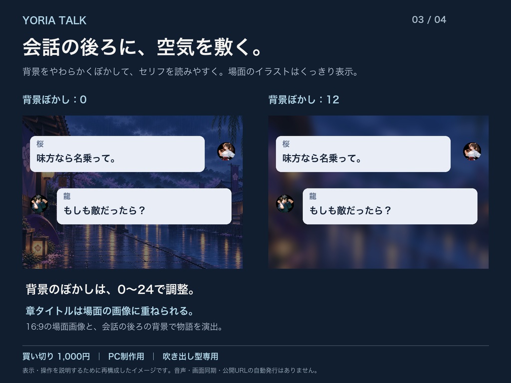 YORIA TALK|吹き出し版|読み合わせ制作ツール【マダミス・ストプレ作者向け】