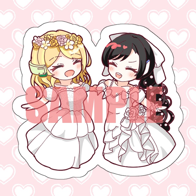 アクリルキーホルダー（ウェディングいちほ&チコ）