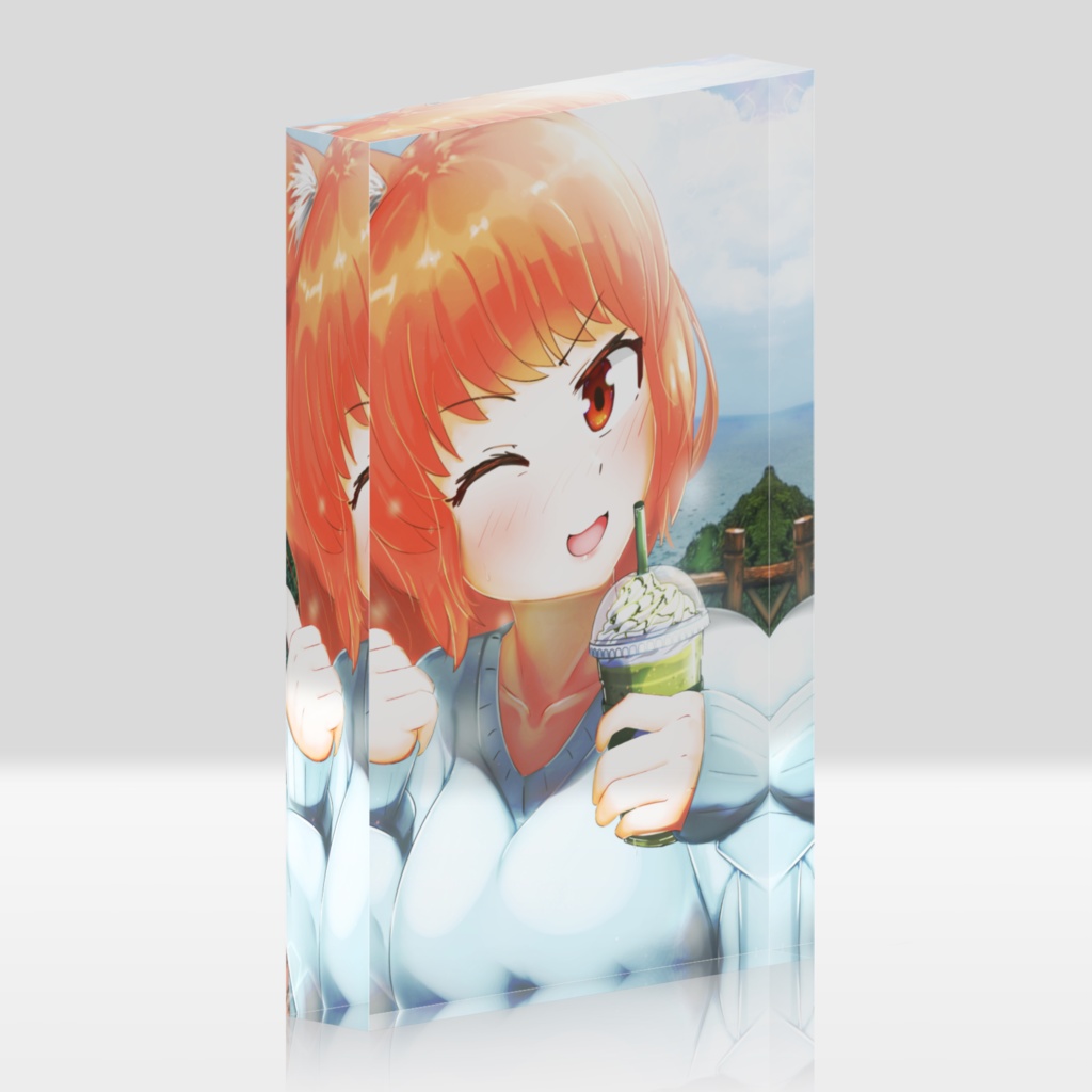 可愛い女の子のアクリルブロック