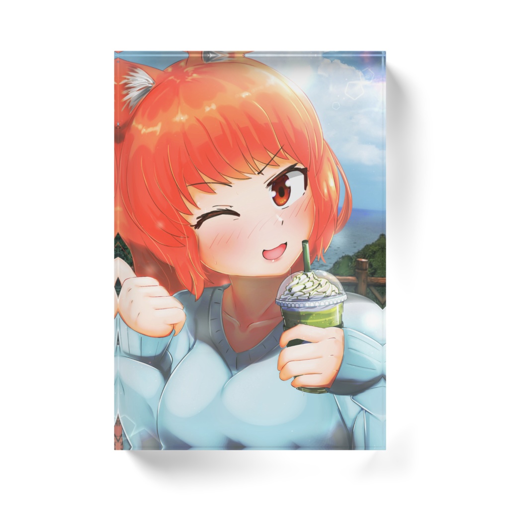 可愛い女の子のアクリルブロック