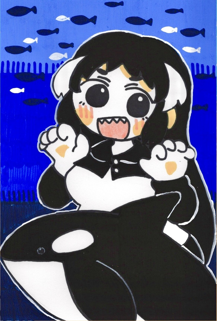 原画「シャチガール」