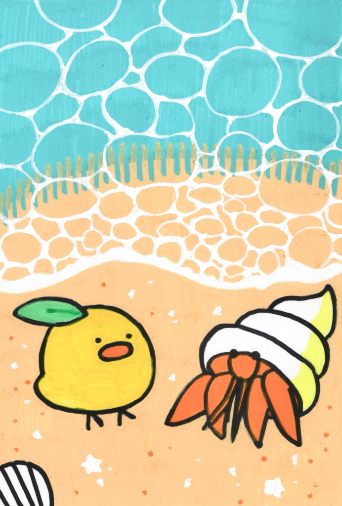 原画「浜辺」