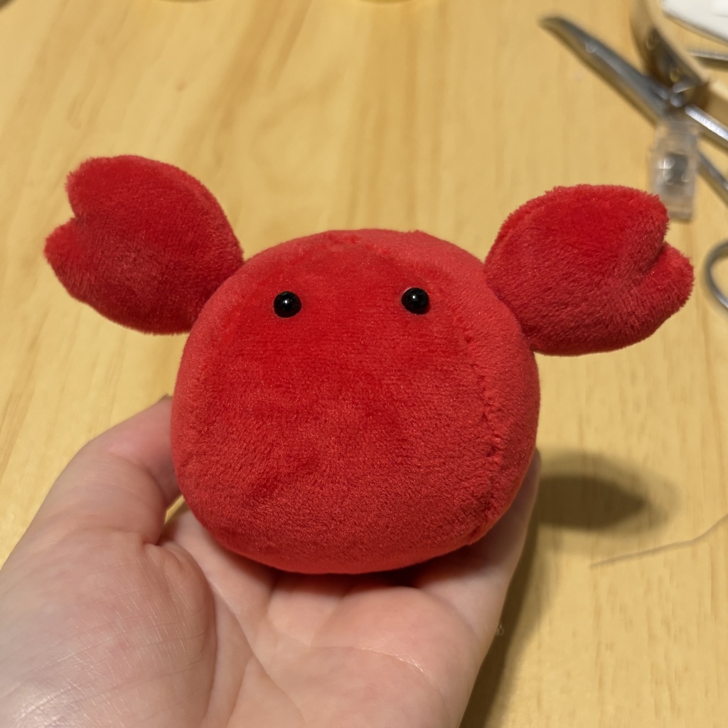 【受注販売】まんまるなカニのぬいぐるみ