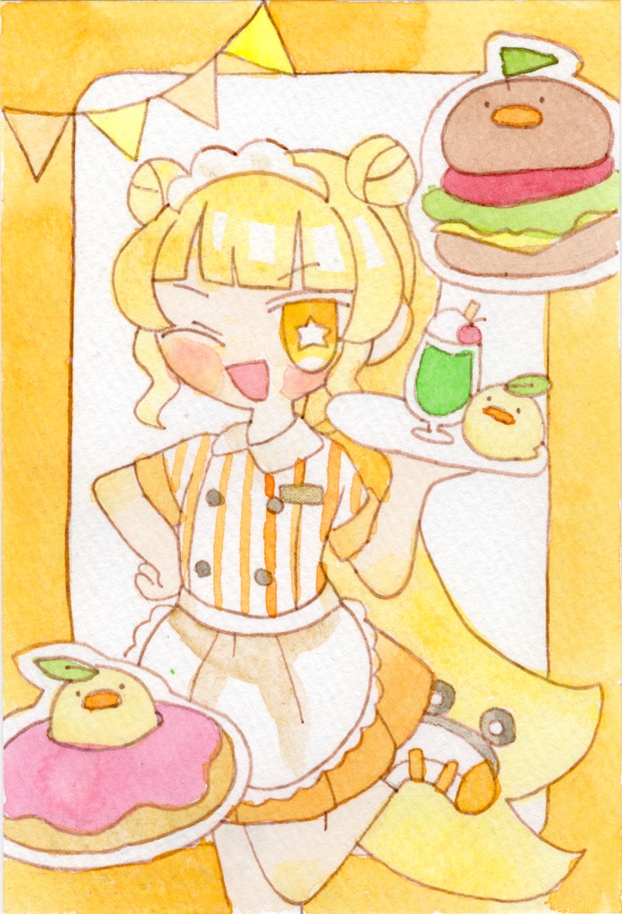 原画「ピヨピヨカフェ」