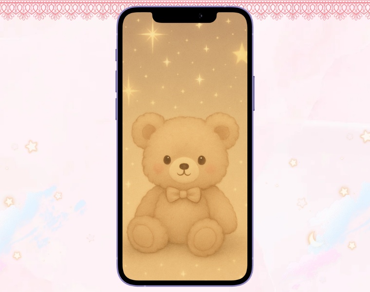 cocotte’s ふわもこ壁紙セット vol.1|くまとウサギの癒しパステル