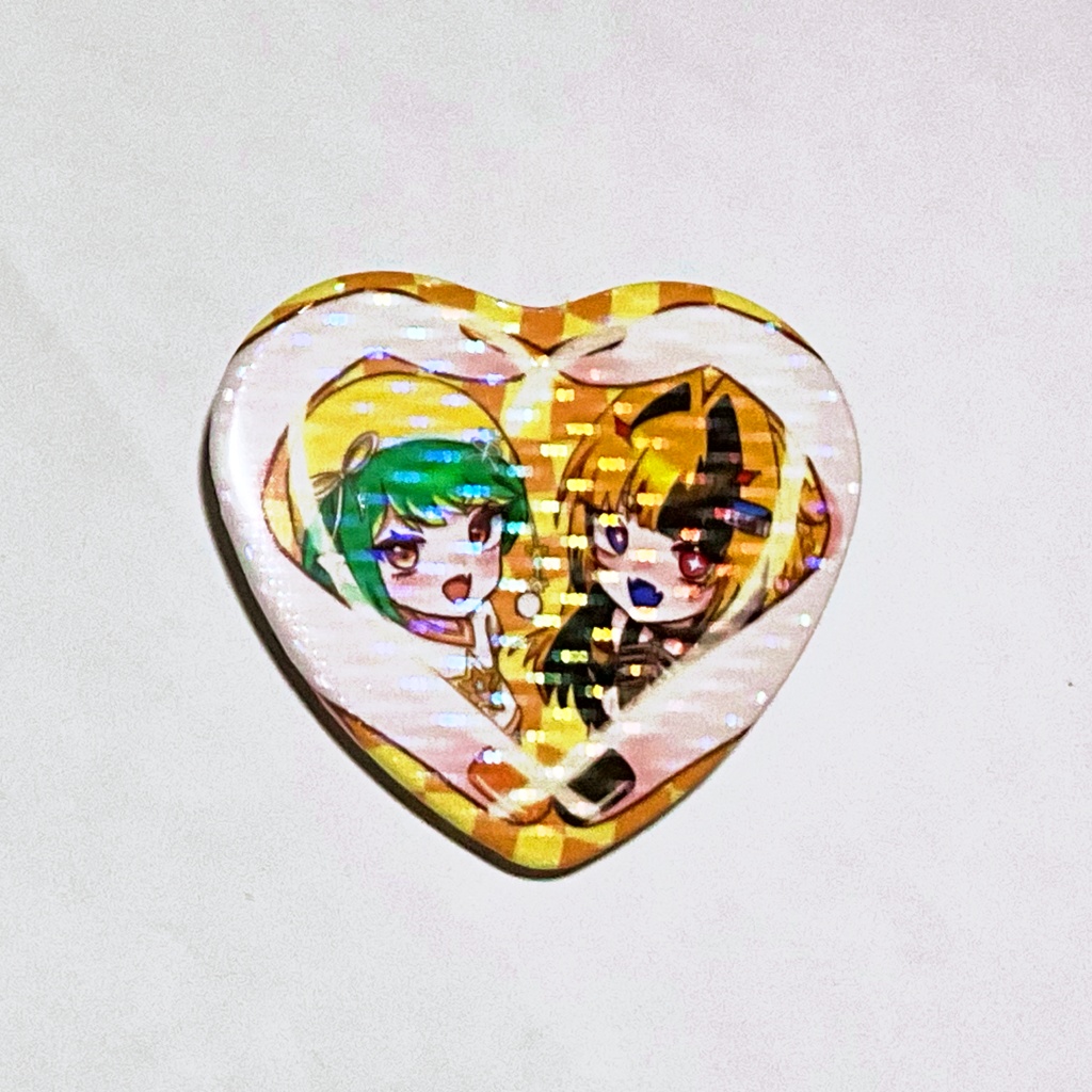 たわらいハート缶バッジ