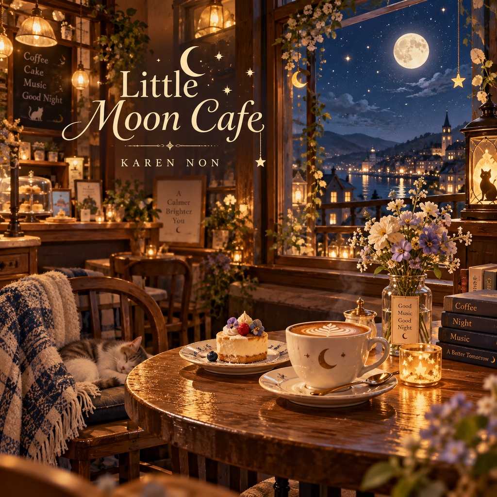 Little Moon Cafe｜月あかりの小さなカフェ  可愛くて心地よい夜カフェBGM｜ジャズ・リラックス・読書・作業用