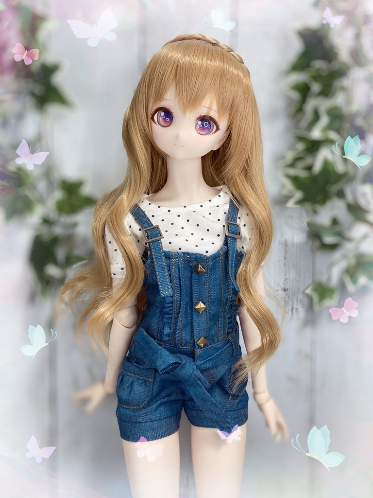 ドールウィッグ*フェアリーウェイブティアラ*ロイヤルミルクティー*9～9.5インチ