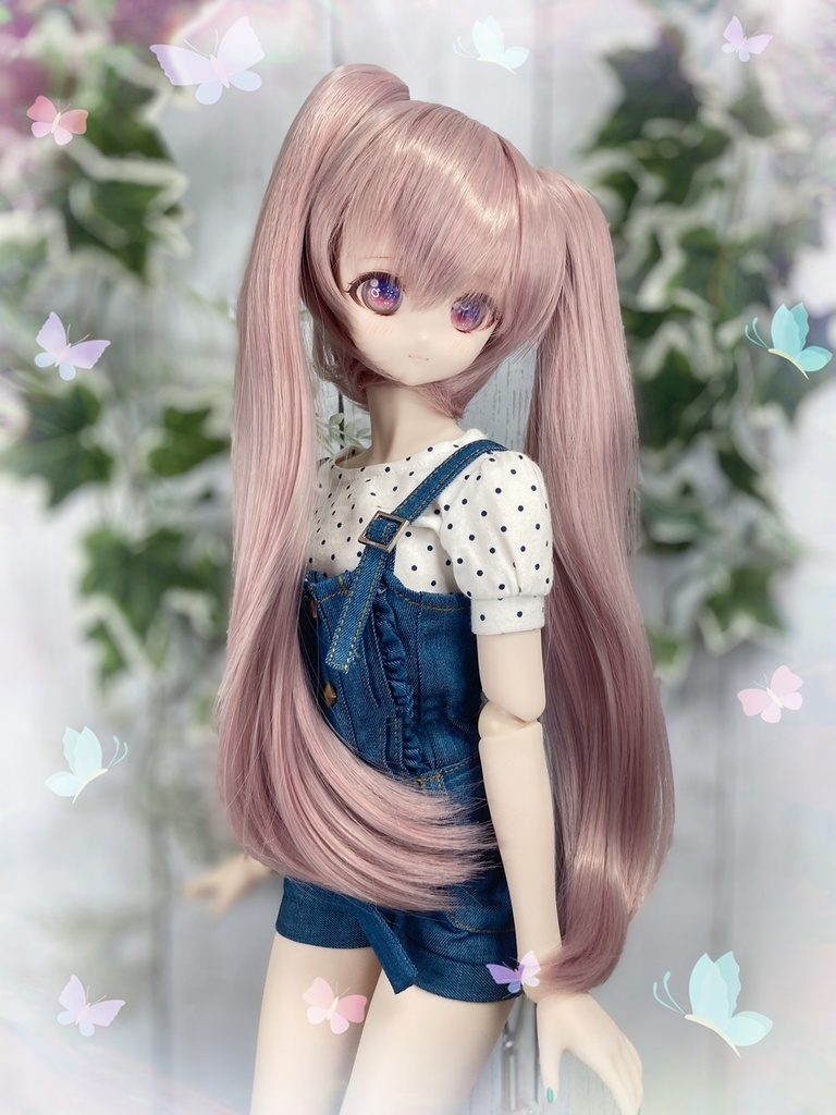 ドールウィッグ*LT*アンティークピンク*9～9.5インチ