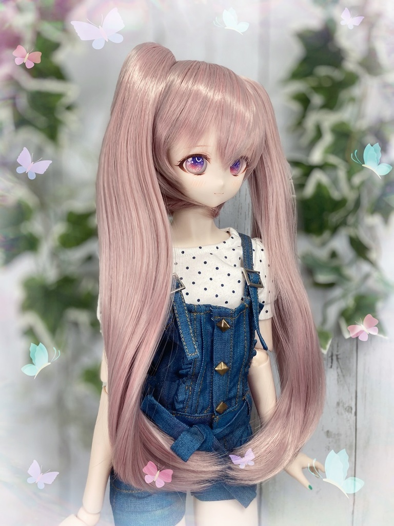 ドールウィッグ*LT*アンティークピンク*9～9.5インチ