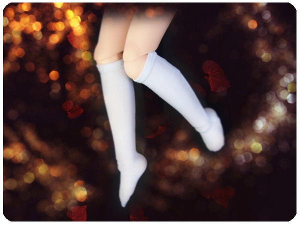 ドール用ハイソックス*ホワイト*MSD/MDDサイズ