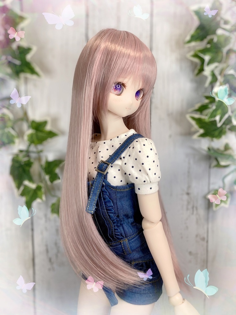 ドールウィッグ*LH*アンティークピンク*9～9.5インチ
