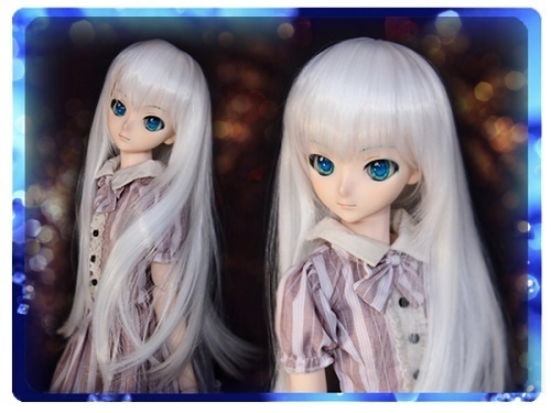 ドールウィッグ*LH*ホワイト*9～9.5インチ