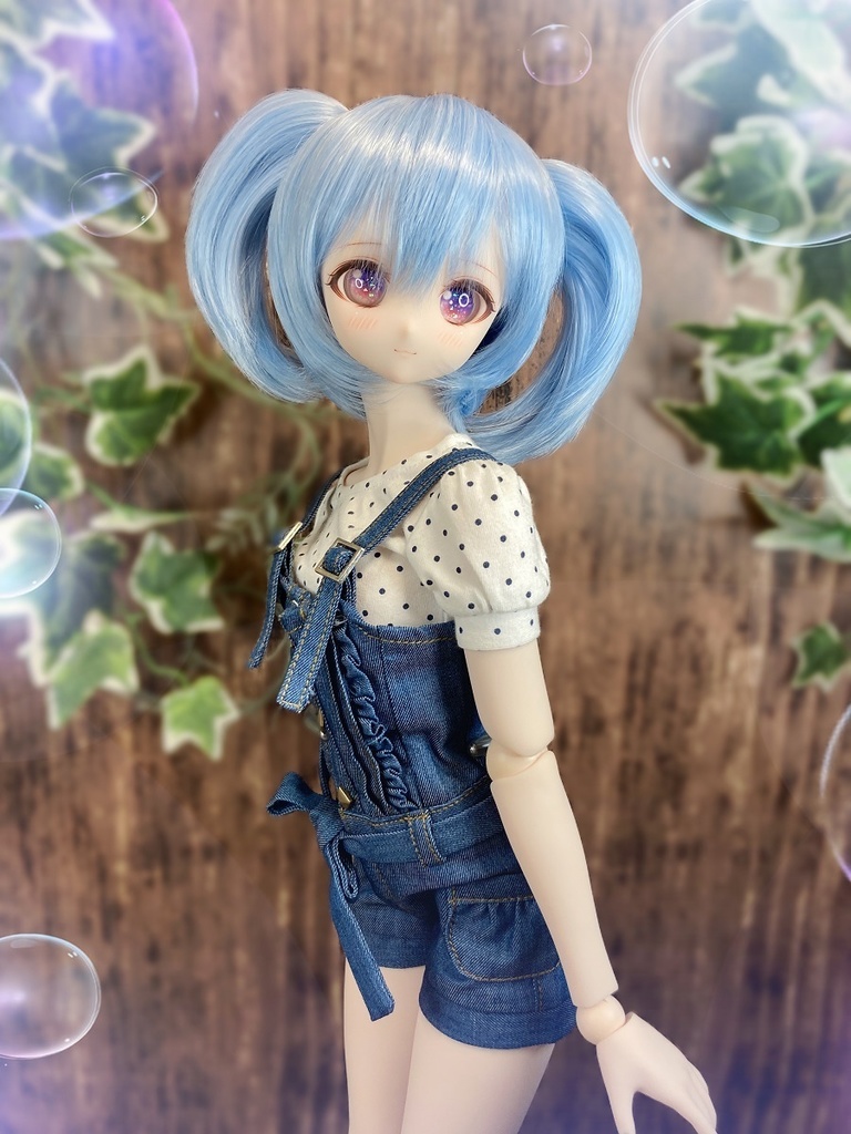 ドールウィッグ*ST*スノーブルー*9～9.5インチ