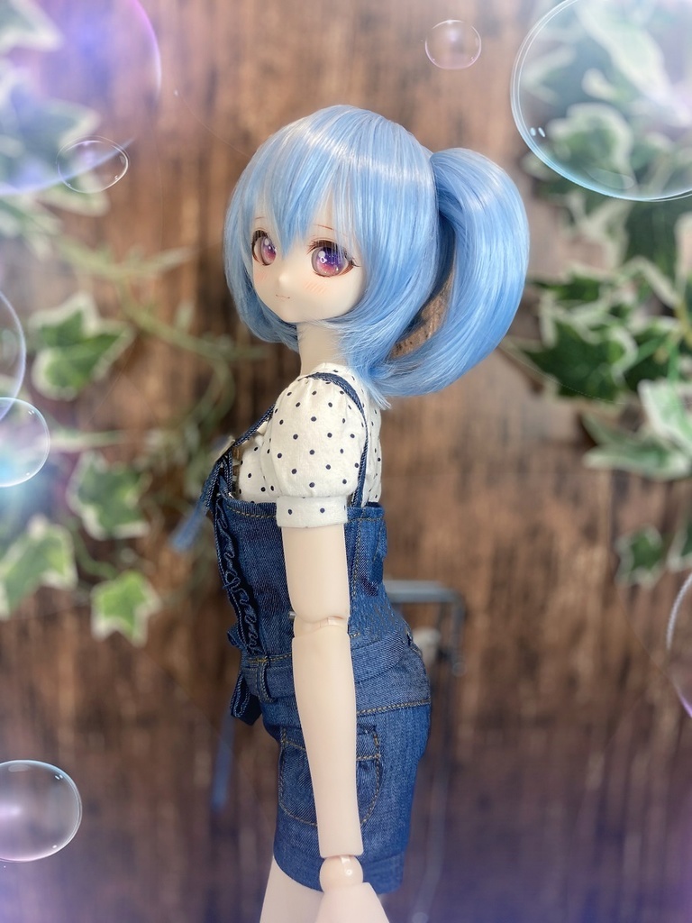 ドールウィッグ*ST*スノーブルー*9～9.5インチ