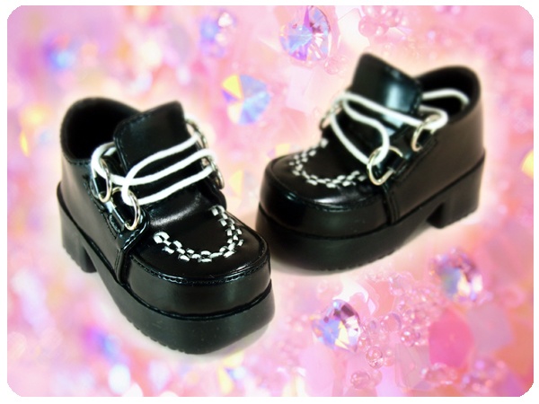 ラバーソールドールシューズ*ブラック*MSD/MDD/オビツ50共通サイズ