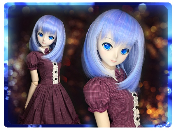 ドールウィッグ*MSL*あじさい色*9～9.5インチ