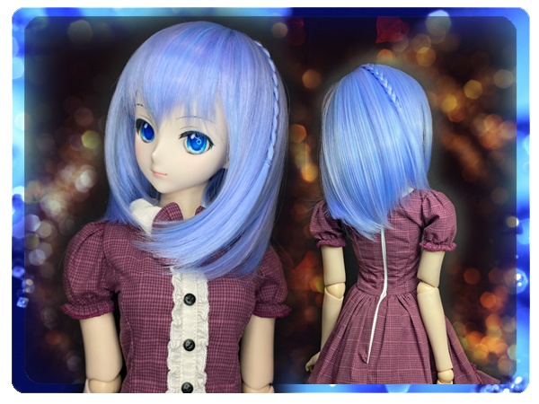 ドールウィッグ*MSL*あじさい色*9～9.5インチ