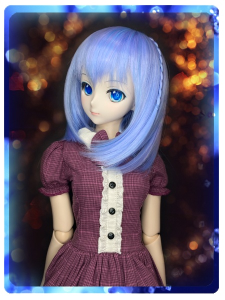 ドールウィッグ*MSL*あじさい色*9～9.5インチ