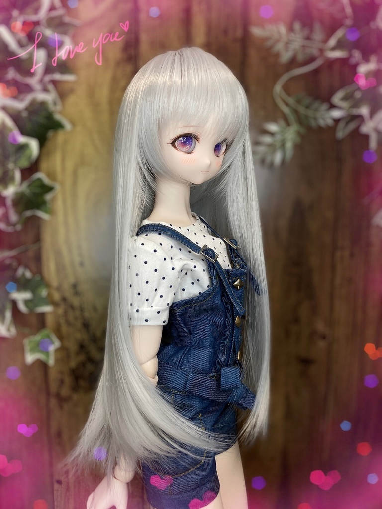 ドールウィッグ*LH*シルバーアッシュ*9～9.5インチ