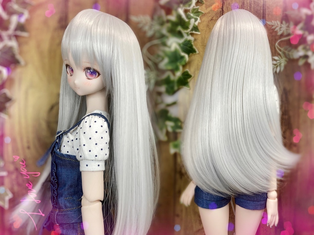 ドールウィッグ*LH*シルバーアッシュ*9～9.5インチ