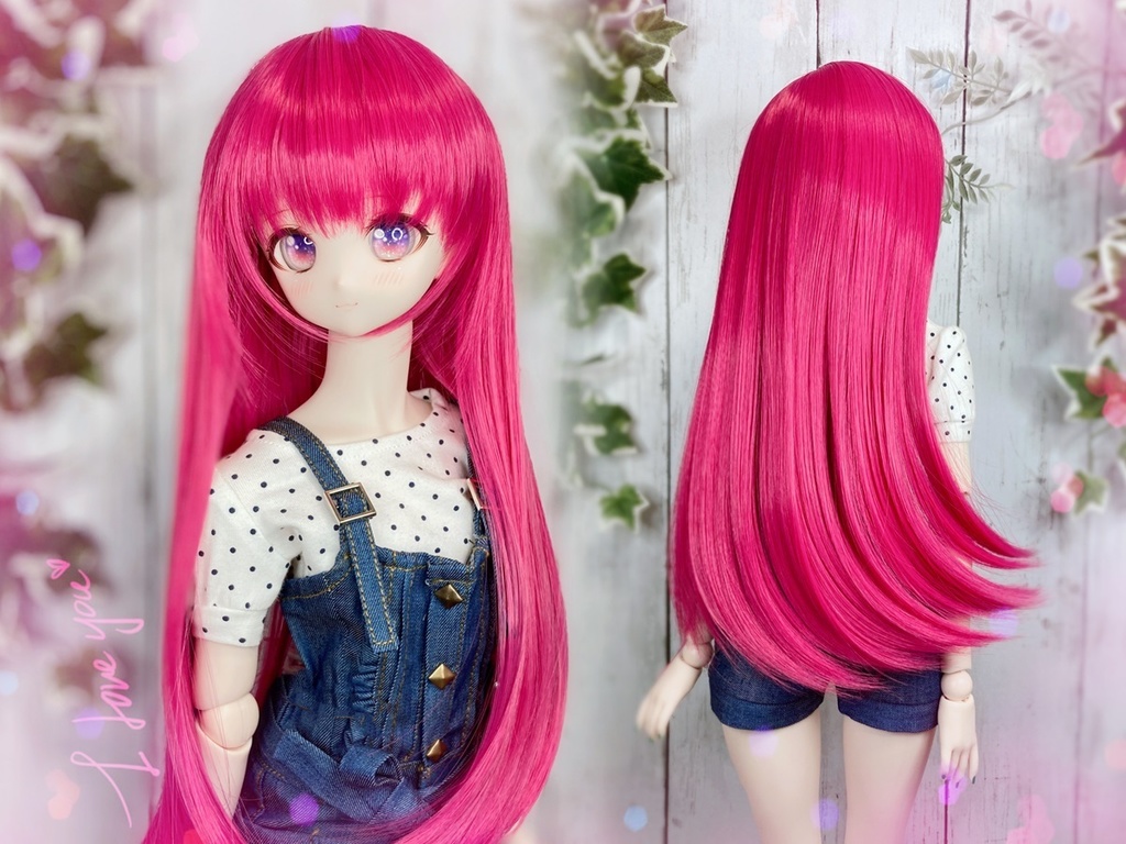 ドールウィッグ*ロングヘアー*ジンジャー*9～9.5インチ