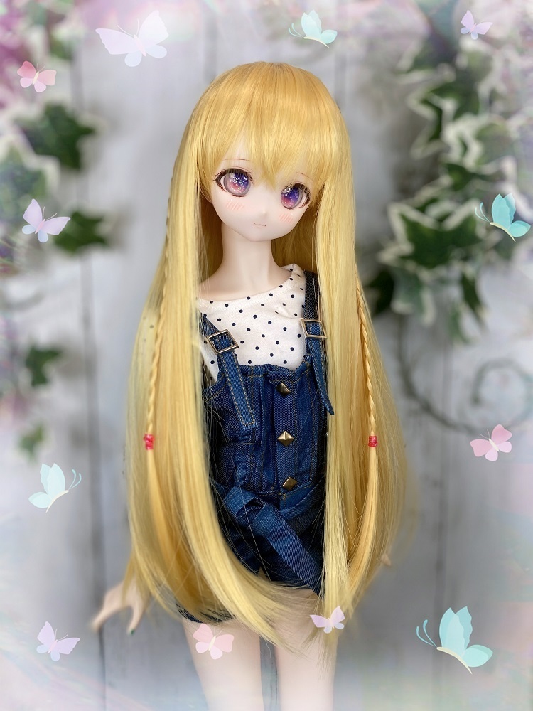 ドールウィッグ＊プリンセス・フレンチ・ツイン＊ゴールド＊9～9.5インチ