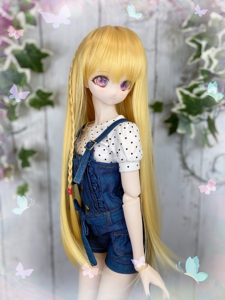 ドールウィッグ＊プリンセス・フレンチ・ツイン＊ゴールド＊9～9.5インチ