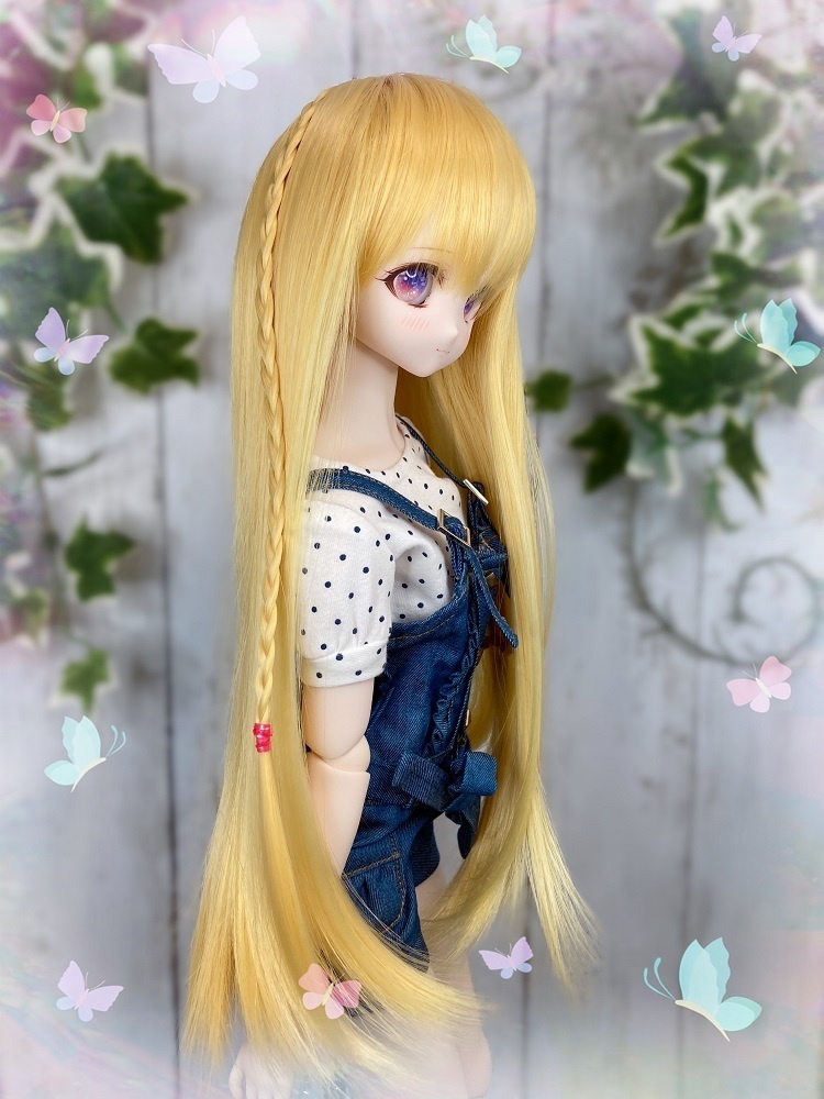 ドールウィッグ＊プリンセス・フレンチ・ツイン＊ゴールド＊9～9.5インチ