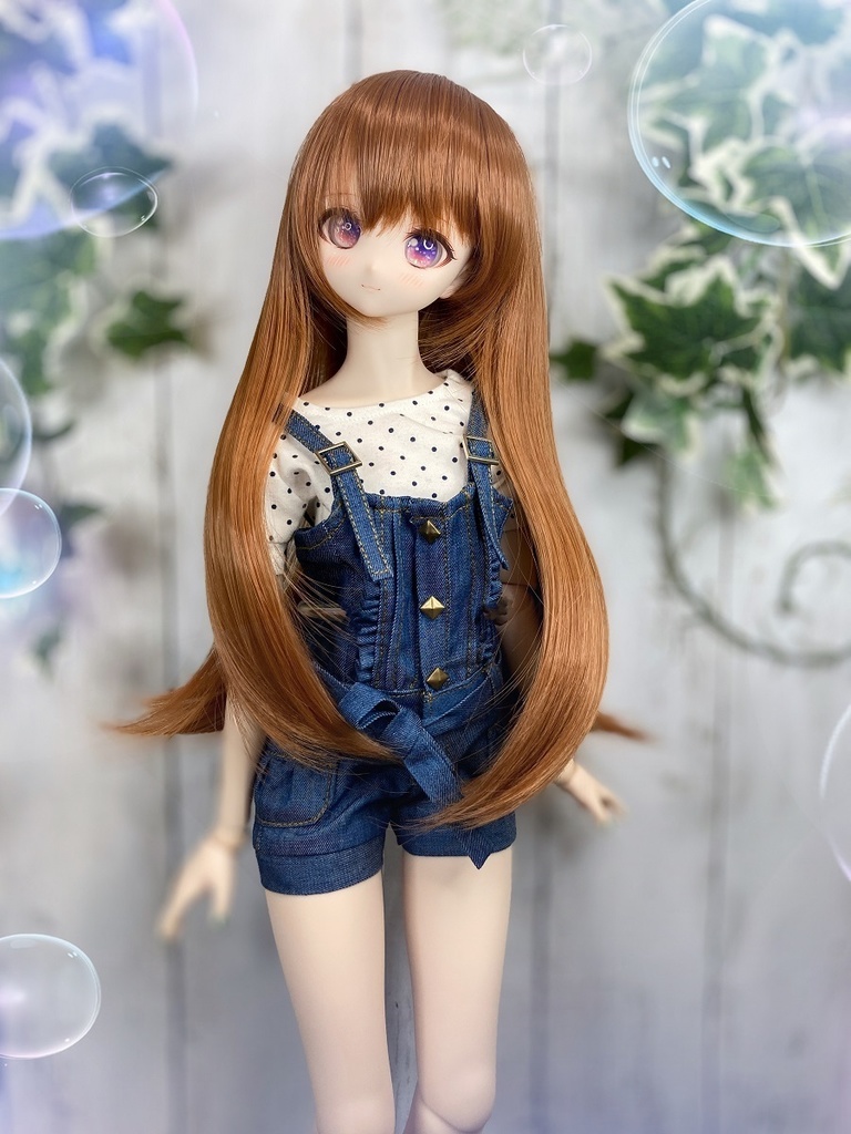 ドールウィッグ*ロングヘアー*チョコブラウン*9～9.5インチ