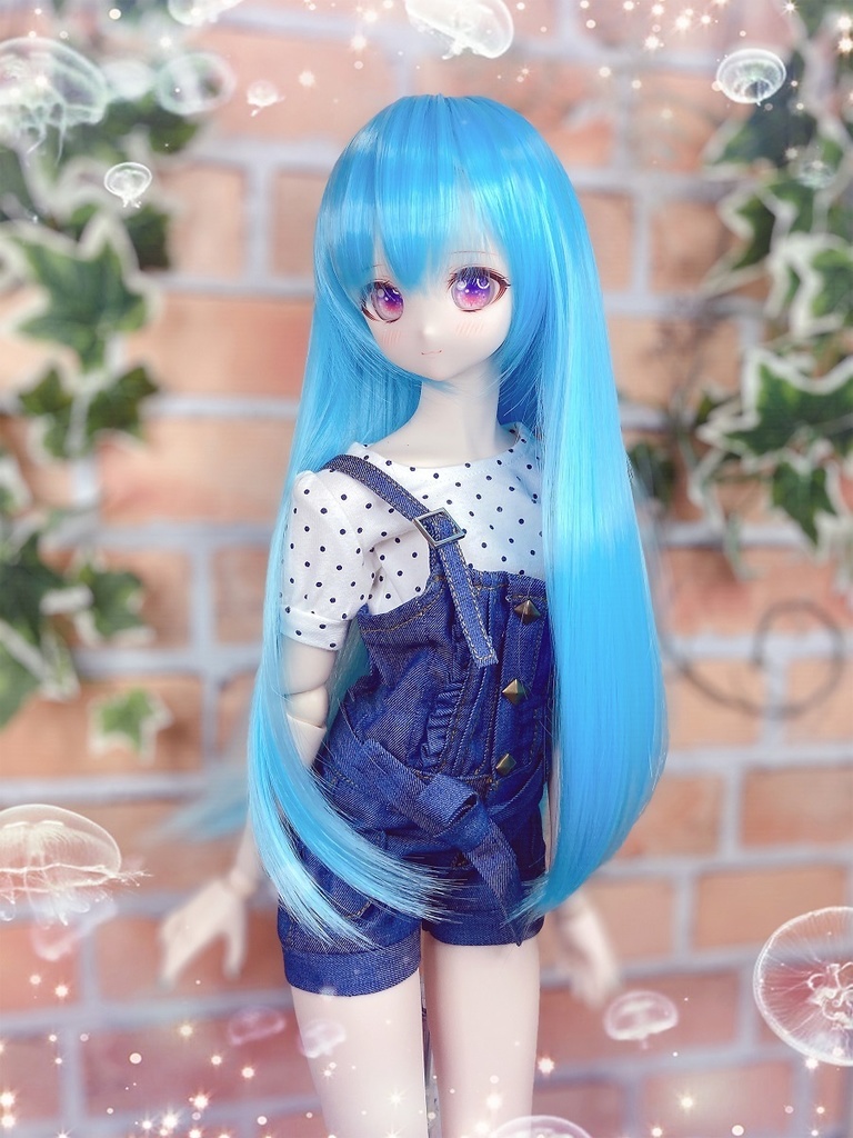 ドールウィッグ*ロングヘアー*シーソルト*9～9.5インチ