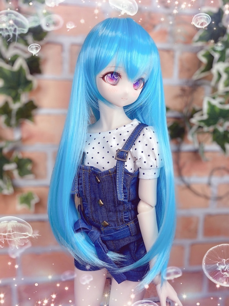 ドールウィッグ*ロングヘアー*シーソルト*9～9.5インチ