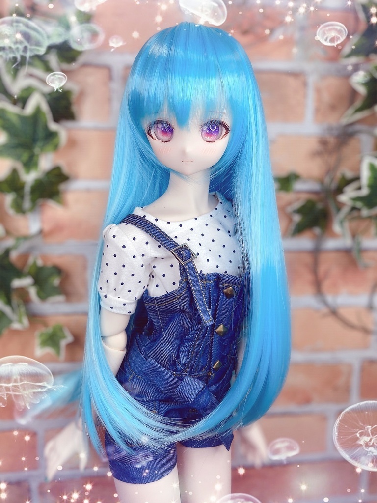 ドールウィッグ*ロングヘアー*シーソルト*9～9.5インチ