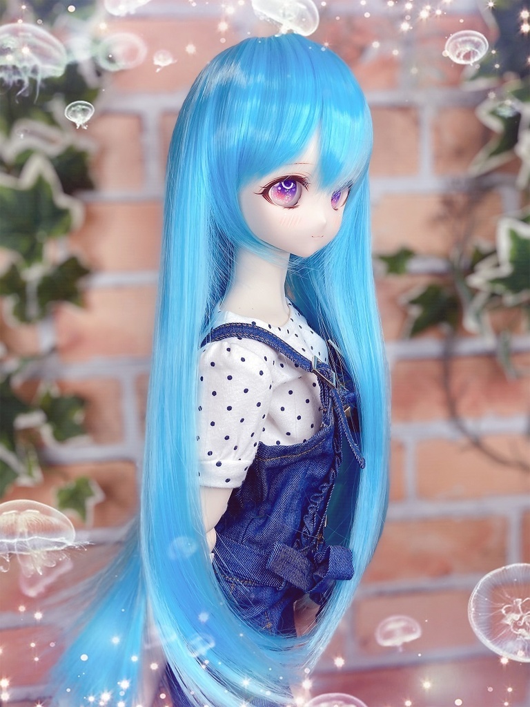 ドールウィッグ*ロングヘアー*シーソルト*9～9.5インチ