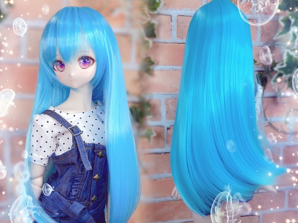 ドールウィッグ*ロングヘアー*シーソルト*9～9.5インチ