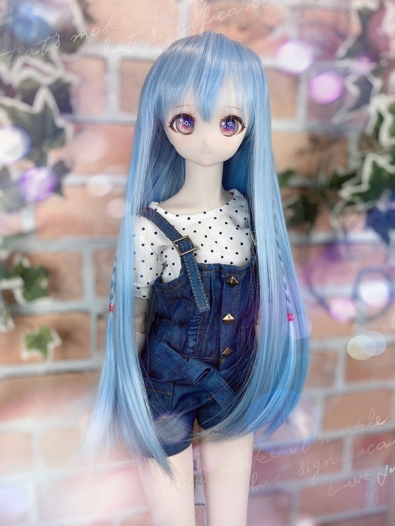 ドールウィッグ*プリンセス・フレンチ・ツイン*スノーブルー*9～9.5インチ