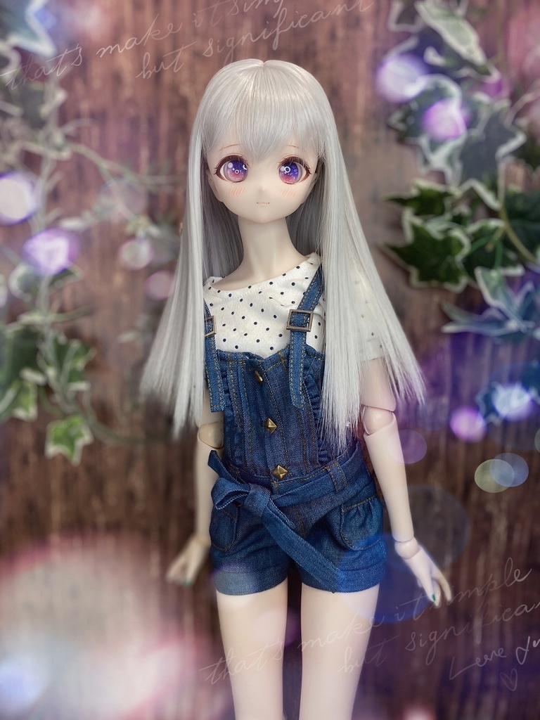 ドールウィッグ*クラシックロング*シルバーアッシュ*9～9.5インチ