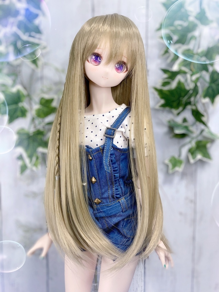 ドールウィッグ*プリンセス・フレンチ・ツイン*アンティークゴールド*9～9.5インチ