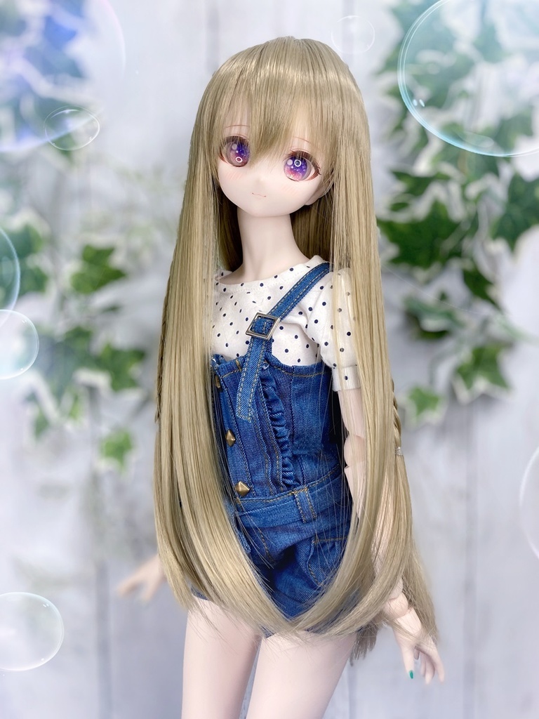 ドールウィッグ*プリンセス・フレンチ・ツイン*アンティークゴールド*9～9.5インチ