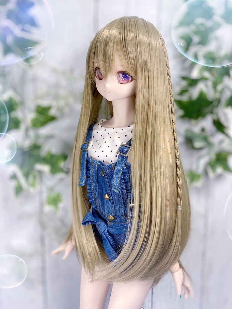 ドールウィッグ*プリンセス・フレンチ・ツイン*アンティークゴールド*9～9.5インチ