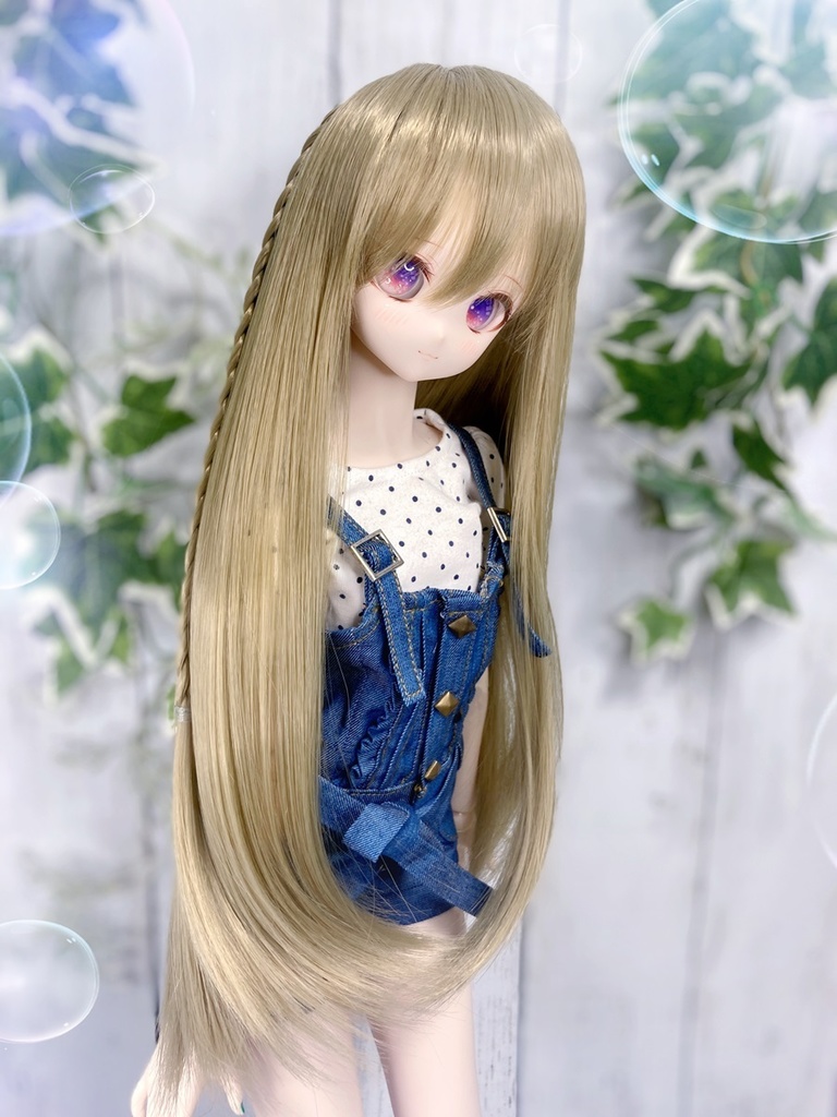 ドールウィッグ*プリンセス・フレンチ・ツイン*アンティークゴールド*9～9.5インチ
