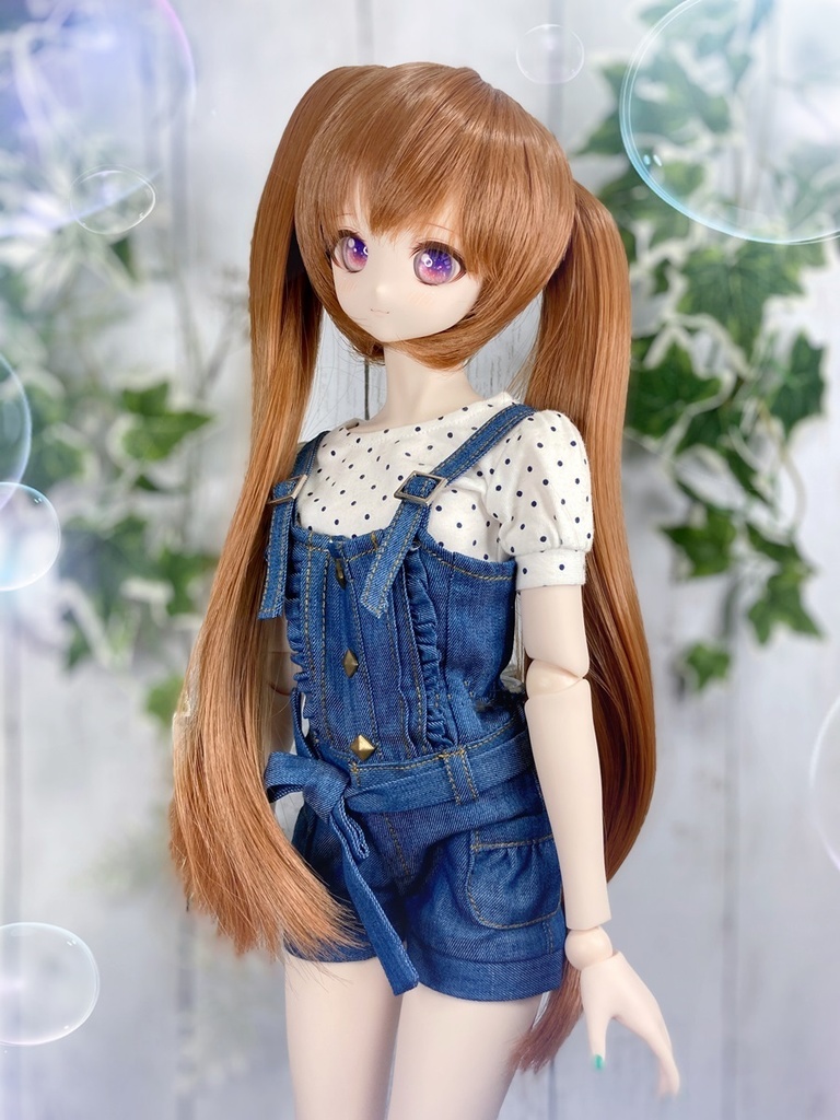 ドールウィッグ*ロングツインテール*チョコブラウン*9～9.5インチ