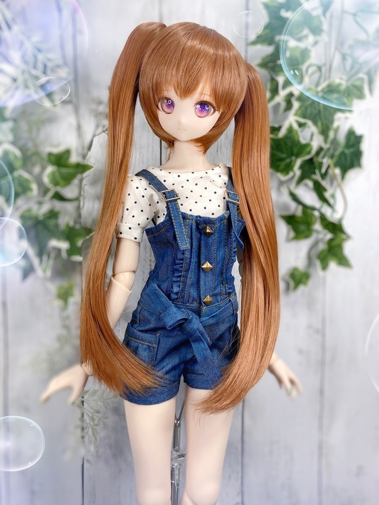 ドールウィッグ*ロングツインテール*チョコブラウン*9～9.5インチ