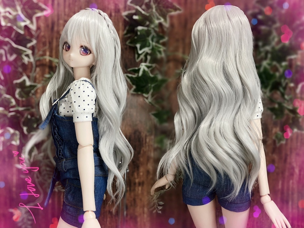 ドールウィッグ*フェアリーウェイブティアラ*シルバーアッシュ*9～9.5