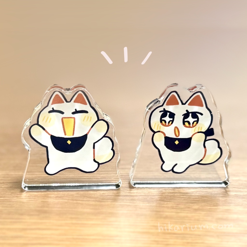 自立ミニアクリルスタンド「ネコチャン」2個セット