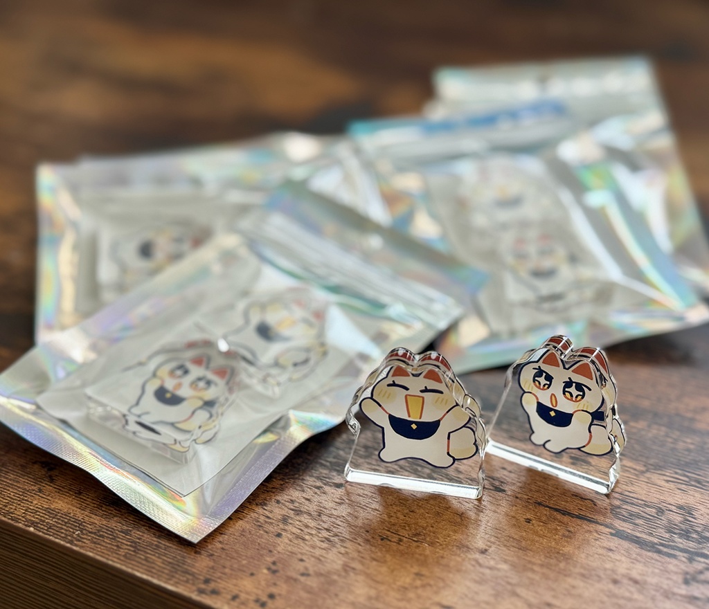 自立ミニアクリルスタンド「ネコチャン」2個セット