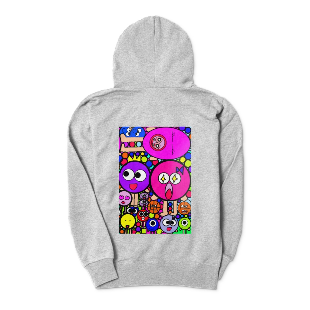 Design.1 パーカー 杢グレー S/M/L/XL